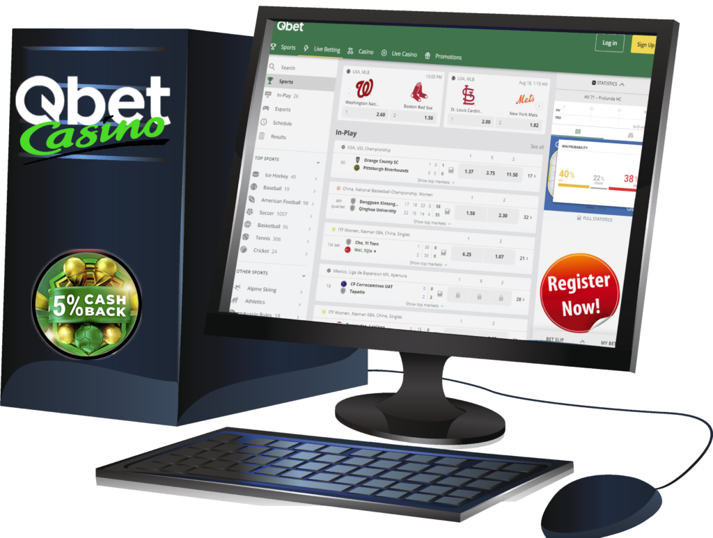 QBet Sportsbook Casino On desktop