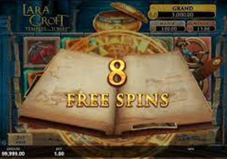 Lara Croft Temples and Tombs Free Spins Feature
